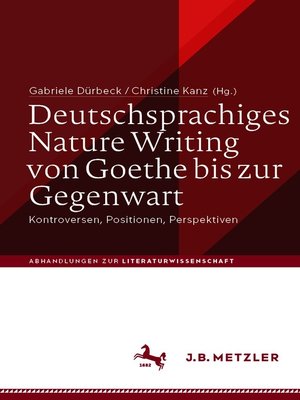 cover image of Deutschsprachiges Nature Writing von Goethe bis zur Gegenwart